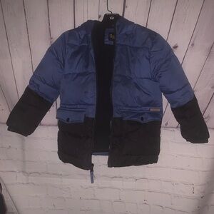 Kids Blue and Black Puffer Jacket